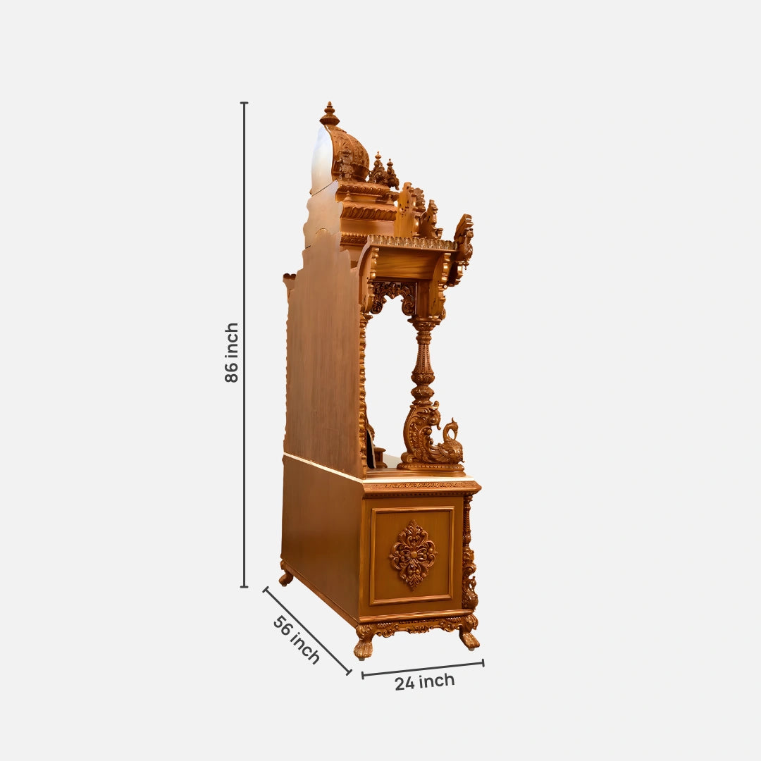 dimensiosn of Kapali Teak Wood Mandap (Teak) 
