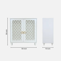 dimensiosns of jeevan Teak Wood Mandir (White)  
