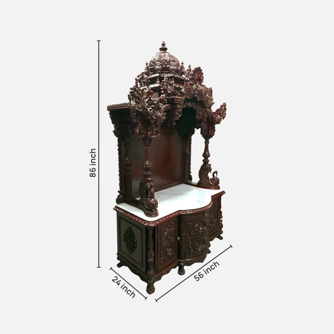 dimensons of Padmanabha Teak Wood Mandap (Cherry) 