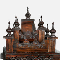 dome view of Meera Teak Wood Mandir (Brown) 