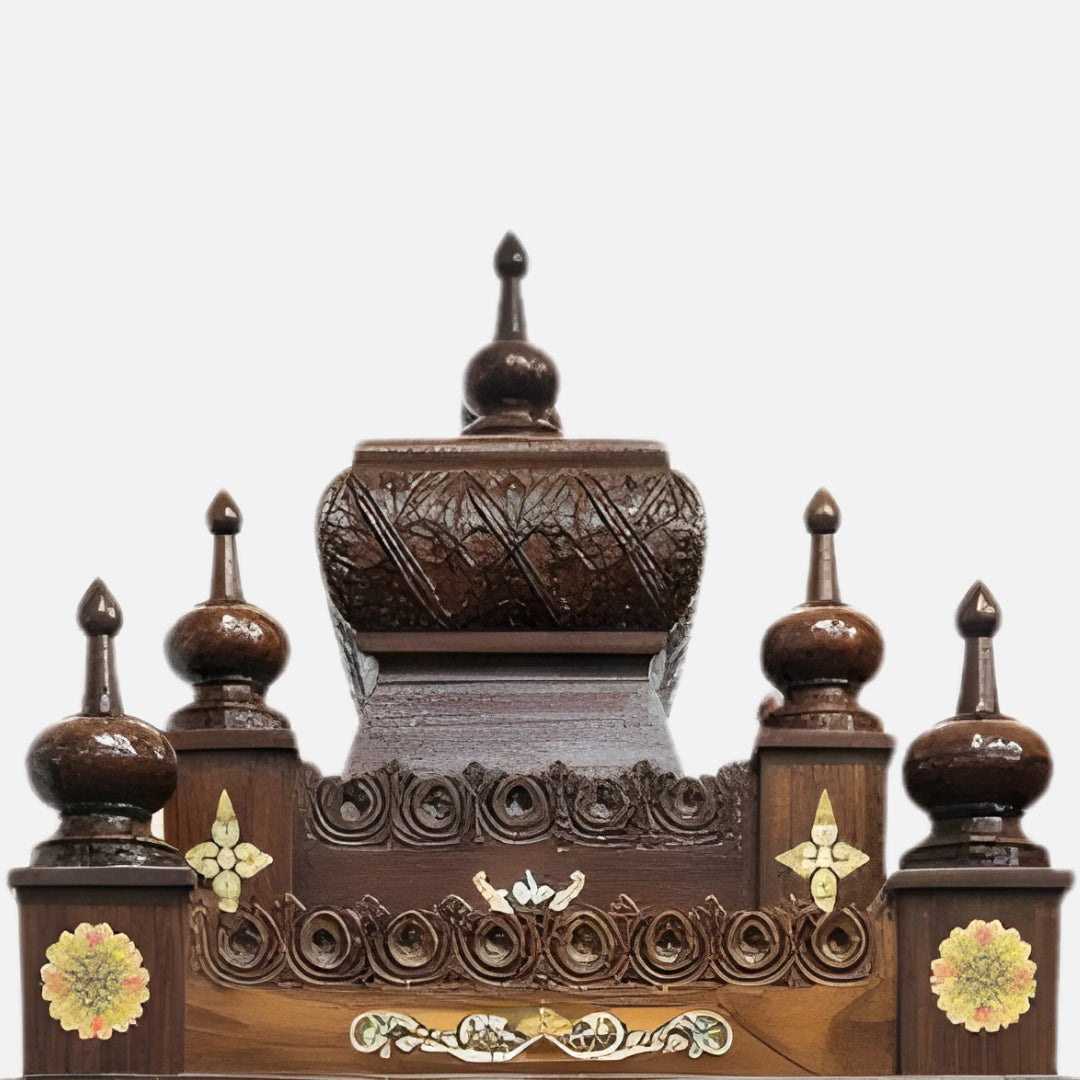 dome view  of  Shuchita Teak Wood Mandap (Brown)