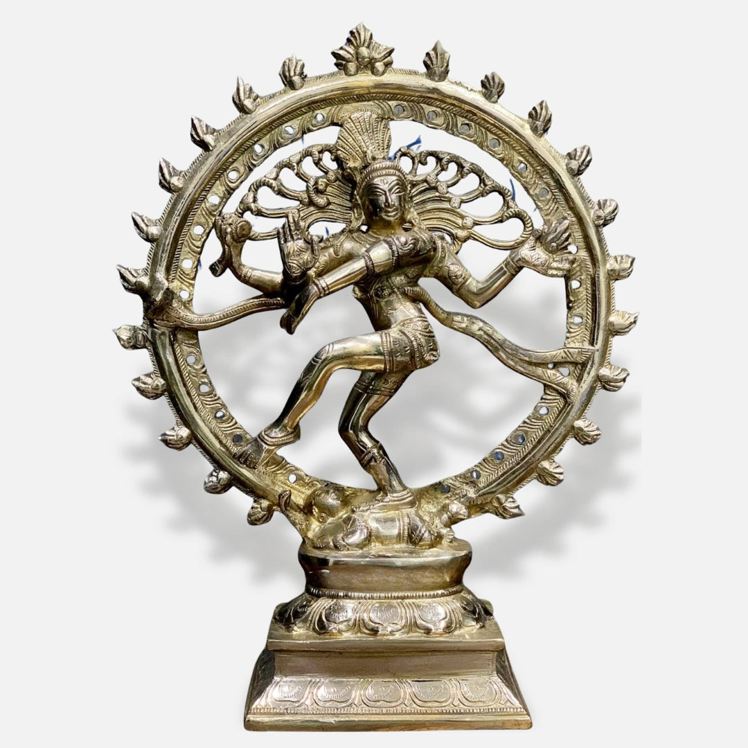 front view of Lord Natraja Brass Idol 4 zoom 