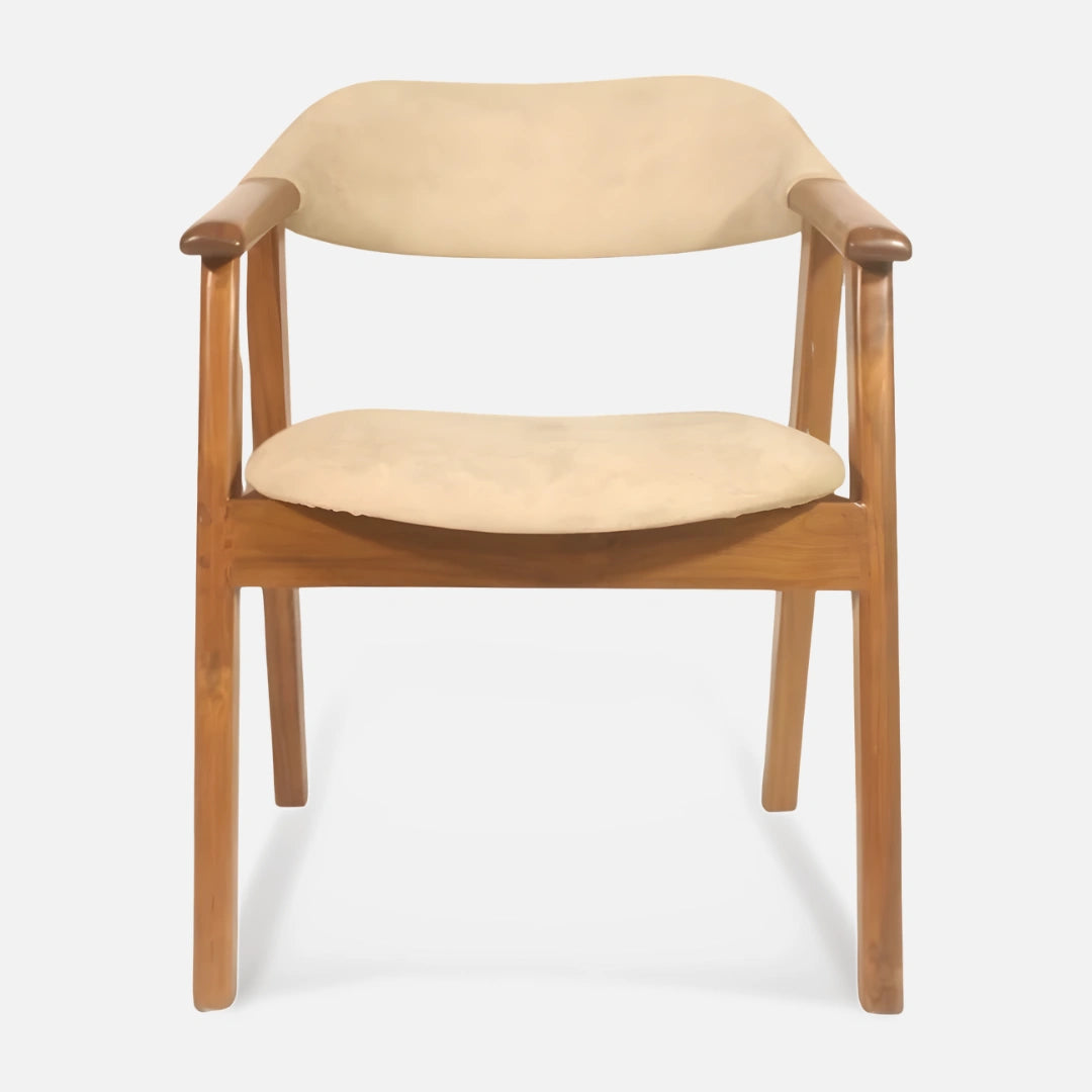 front view  of Samara Teak Wood Arm Chair (Teak) 