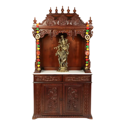 Vansidhar Teak Wood Mandap (Brown) front view