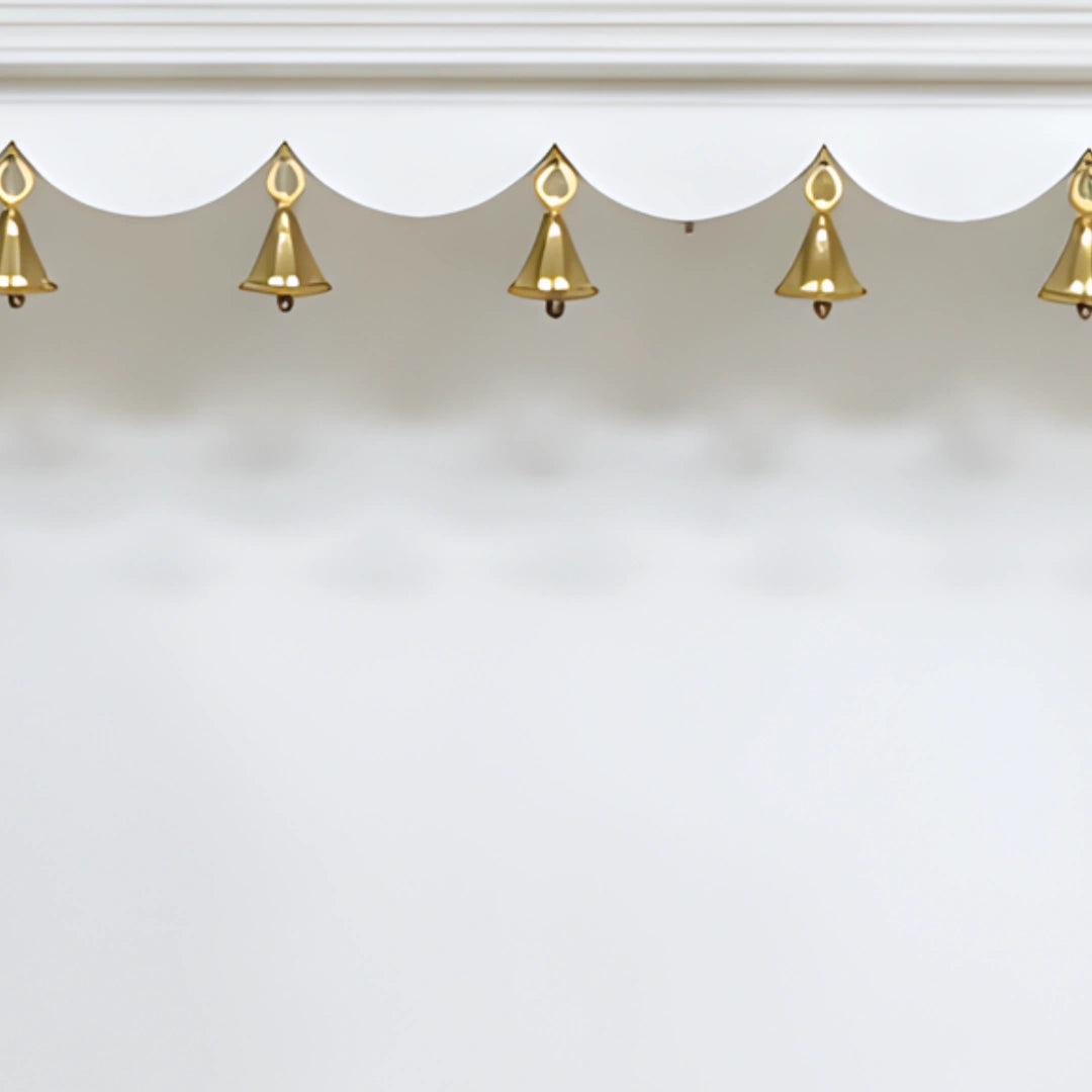 jeevan Teak Wood Mandir (White)  bell view  
