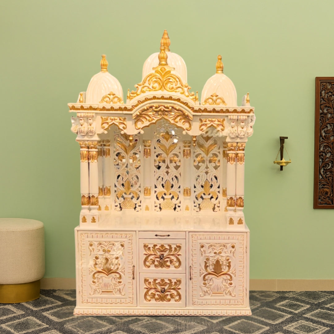 lifestyle image  of Suryansh Teak Wood Mandap (White Gold) 