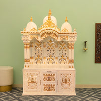 lifestyle image  of Suryansh Teak Wood Mandap (White Gold) 