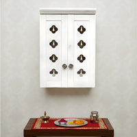  lifestyle image of Ziantra Pooja Mandir with Door (White) 