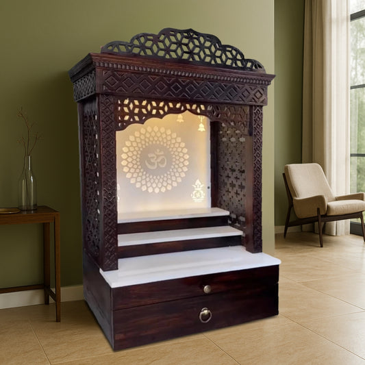 lifestyle view   Hemratna Teak Wood Mandap (Brown) 