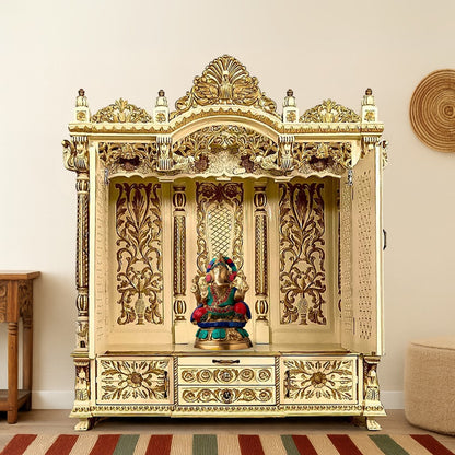  Shreejyoti Teak Wood Mandap (Gold) lifestyle view