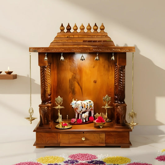 lifestyle view Vanshika Teak Wood Mandir (Teak)