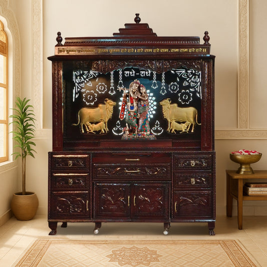 lifestyle view of Anantashri Teak Wood Mandap (Brown)  