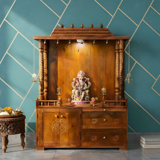 lifestyle view of Arpanam Teak Wood Mandap (Teak)