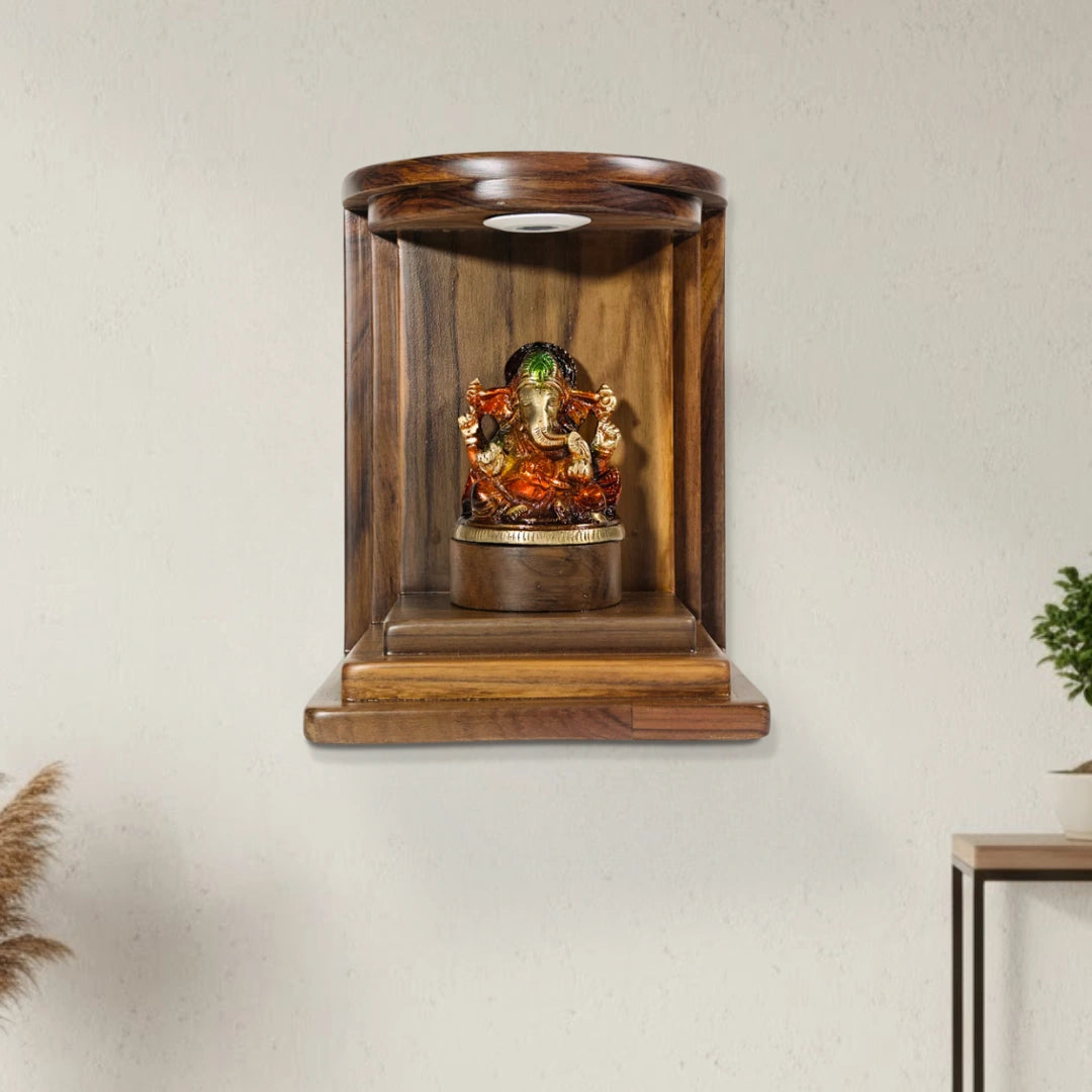 lifestyle view  of Chandrikaa Teak Wood Mandir (Teak) 