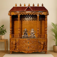lifestyle view of Chitraksha Teak Wood Mandap (Teak) 