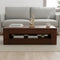 lifestyle view of Cubic Teak Wood Centre Table (Brown)