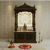 lifestyle view  of  Ishvarpeeth Teak Wood Mandap (Brown)