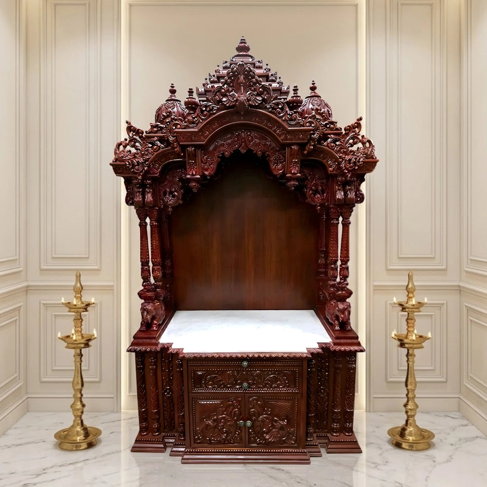 lifestyle view  of Kanchi Teak Wood Mandap (Cherry) 