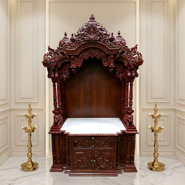 lifestyle view  of Kanchi Teak Wood Mandap (Cherry) 
