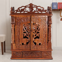 lifestyle view of Keshava Teak Wood Mandir (Teak)