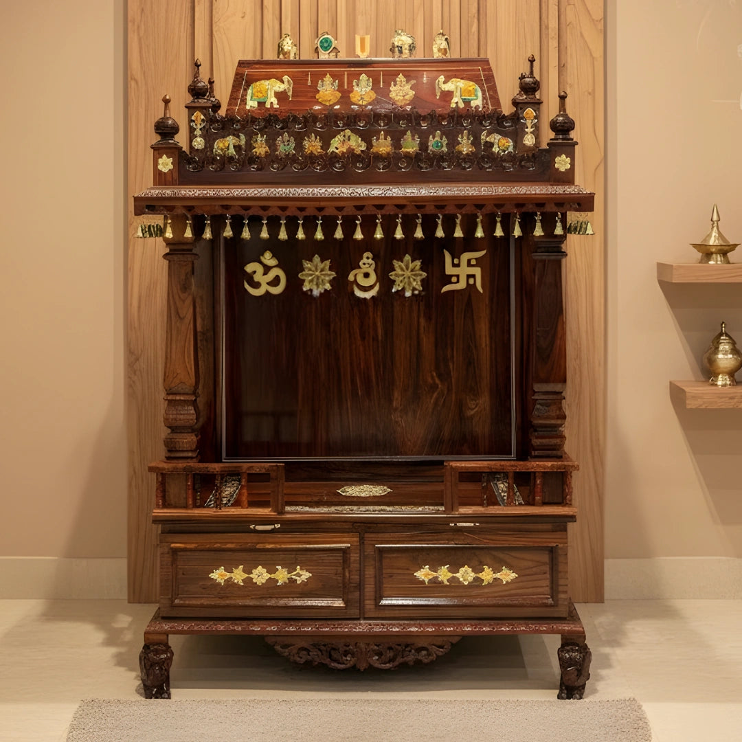 lifestyle view of Nihar Teak Wood Mandap (Teak) 