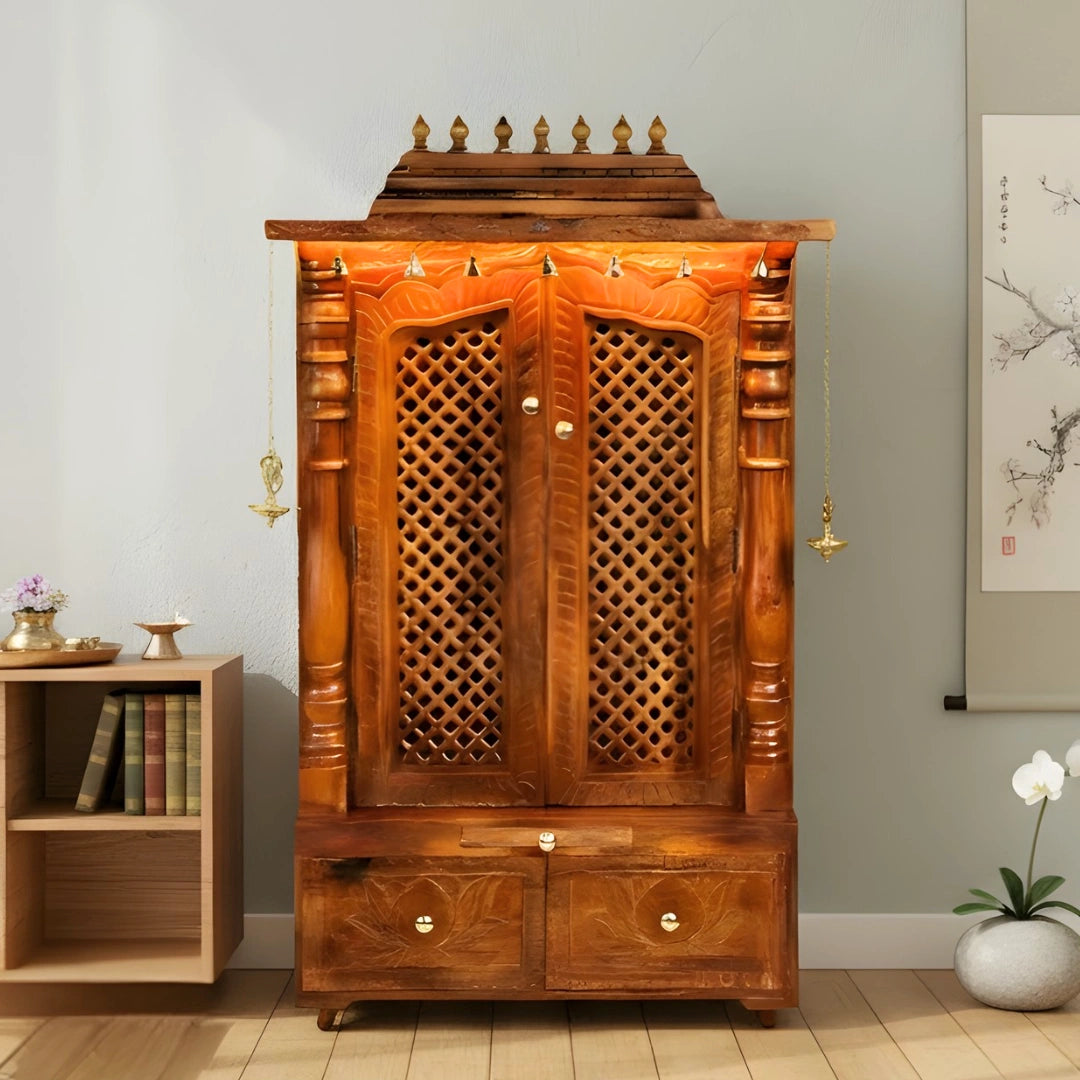 lifestyle view of Padmavik Teak Wood Mandap (Teak)