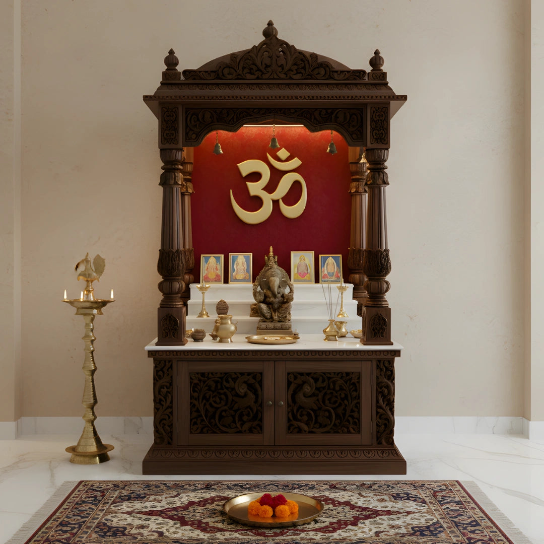 lifestyle view  of Raktashri Teak Wood Mandap (Brown)  