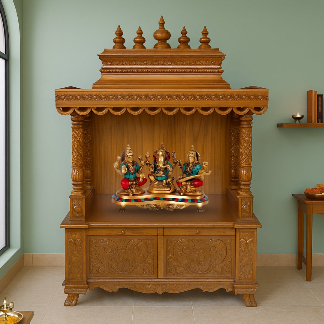 lifestyle view of Ratnamaya Teak Wood Mandap (Teak)  