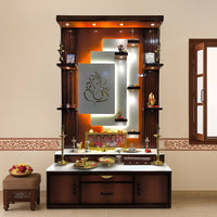 lifestyle view  of Shoolini Teak Wood Mandap (Brown) 