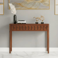 lifestyle view of Taksha Solid Wood Console Table (Teak)