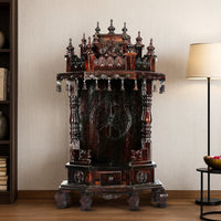 lifestyle view  of Yugadharma Teak Wood Mandir (Wenge)