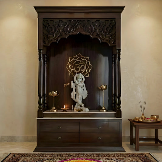 Ishvarya Teak Wood Mandap (Brown) lifestyle view 