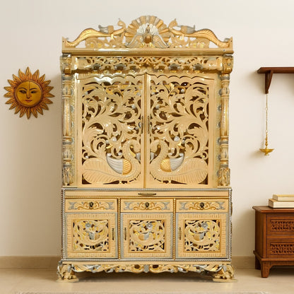 lifestyle view  of Sukriti Teak Wood Mandap (Gold) dimensions 