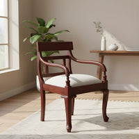 lifestyle image of Kyoto Teak Wood Arm Chair (Brown)