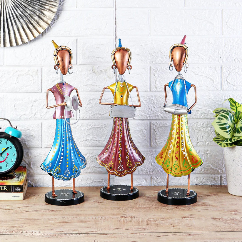 Bokar Metal Handpainted Musician 03 Set of 3