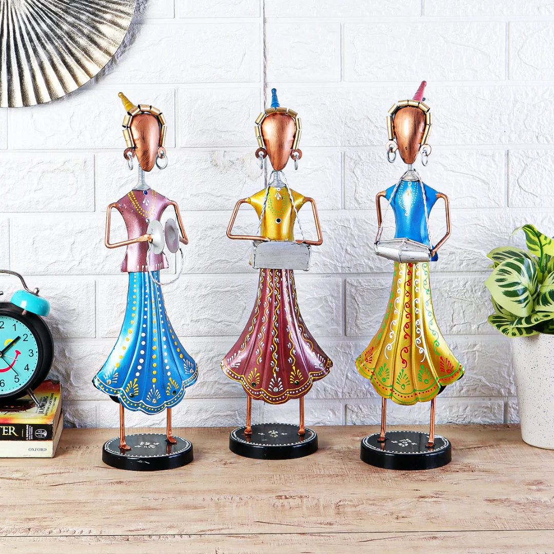 Bokar Handpainted Metal Art (Set of 3) lifestyle view