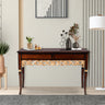 Dignify Solid Wood Console Table (Brown Gold)