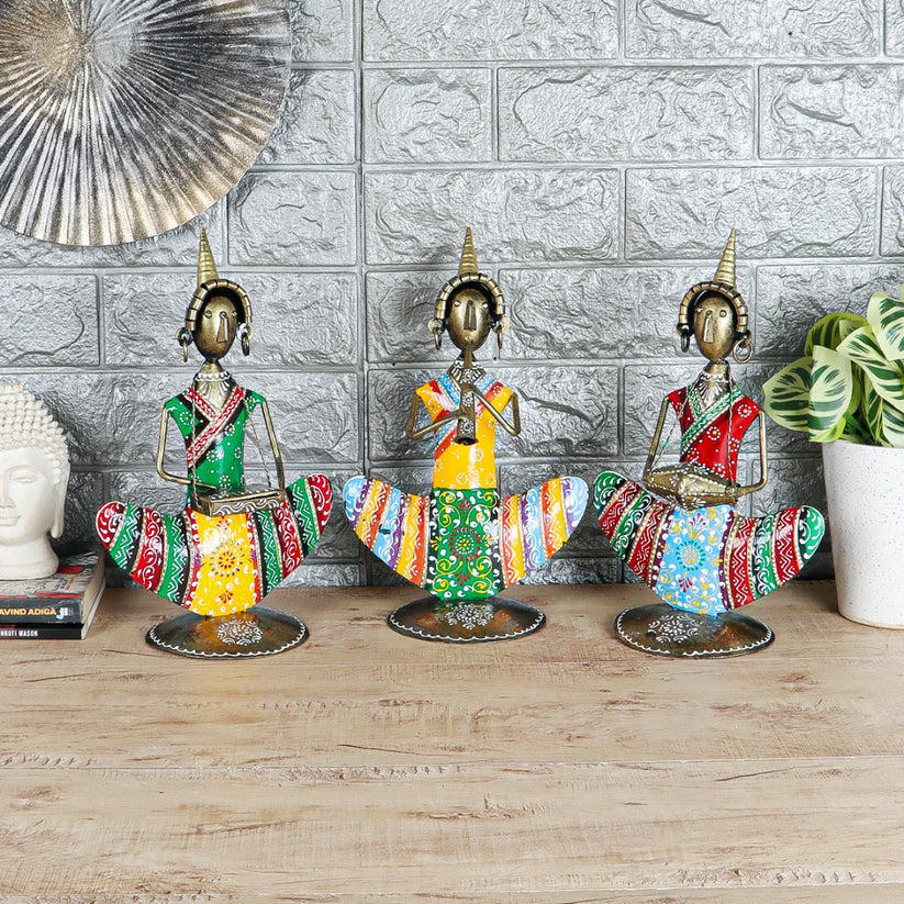 Toine Metal Handpainted Musician 03 Set of 3