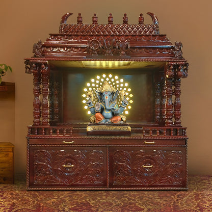 lifestyle view  of Omprabha Teak Wood Mandap (Brown) 