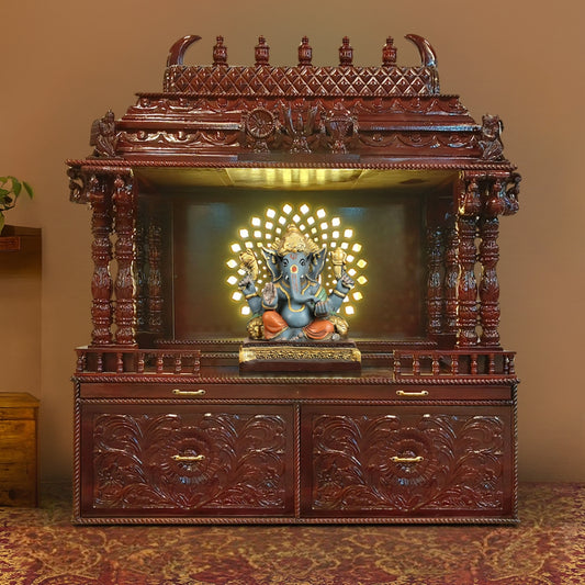 lifestyle view  of Omprabha Teak Wood Mandap (Brown) 