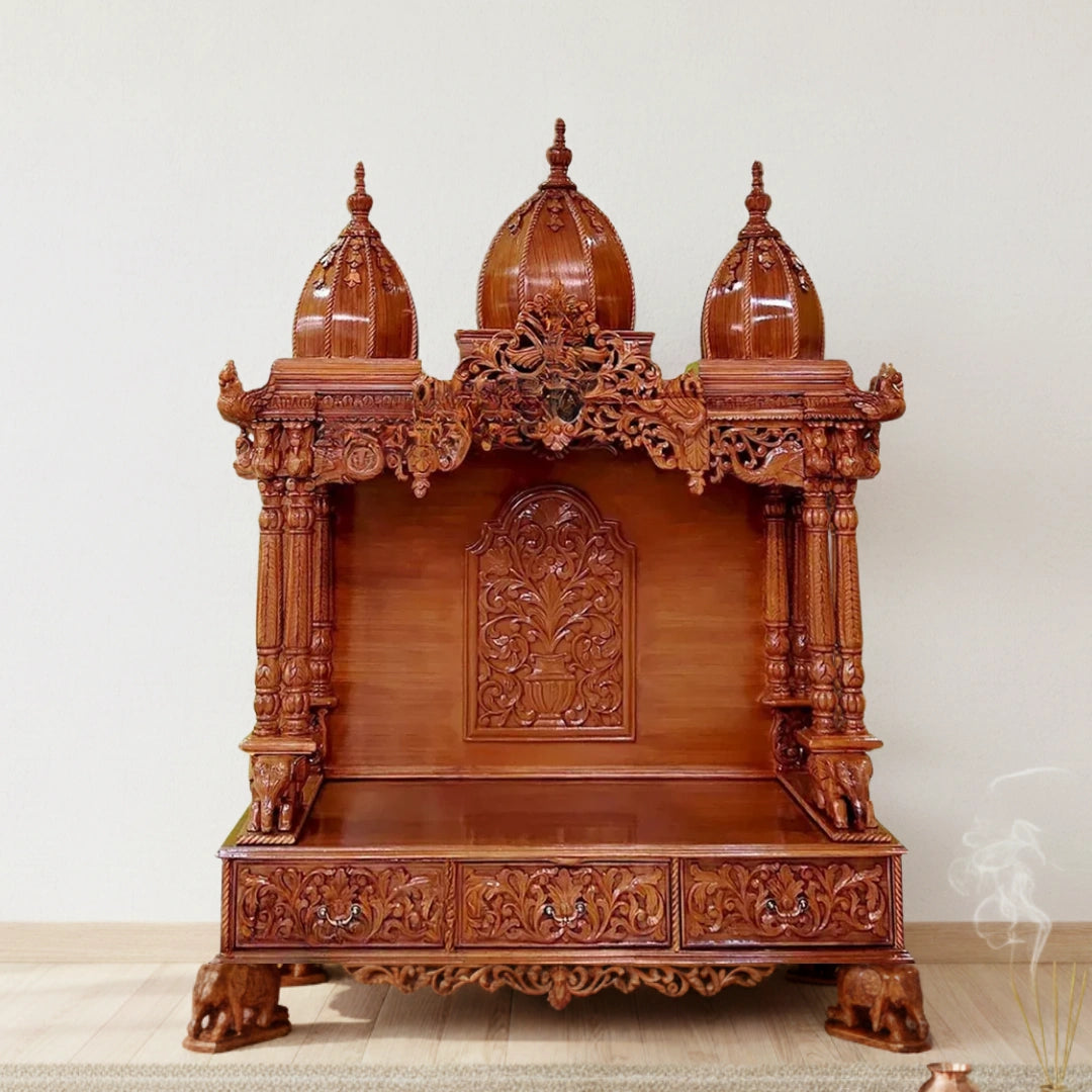 mandir with round dome