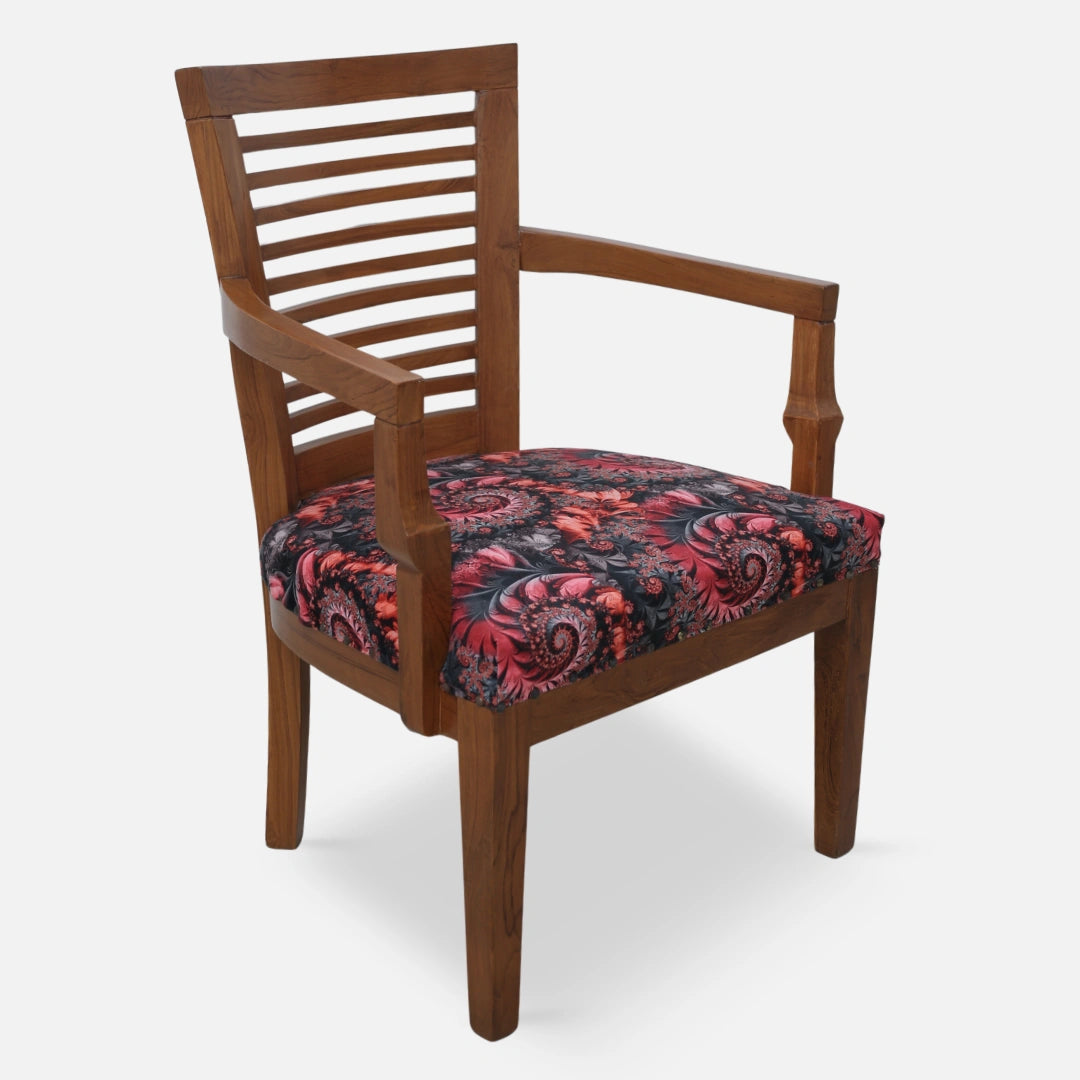 side angle of  Aanya Teak Wood Arm Chairs (Teak) 