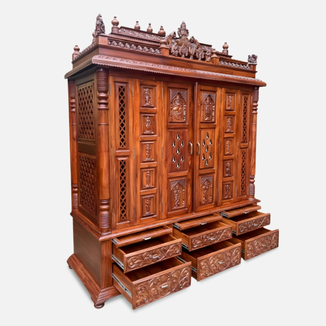 side angle  of  Anandlok Teak Wood Mandap (Teak) 