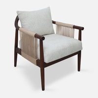 Tressa Teak Wood Bedroom Chair (Brown)side angle 