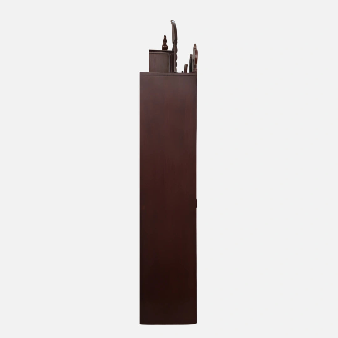 side view of Kanish Teak Wood Mandap (Brown)
