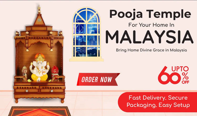 teakwood Pooja Mandir For Home in Malaysia