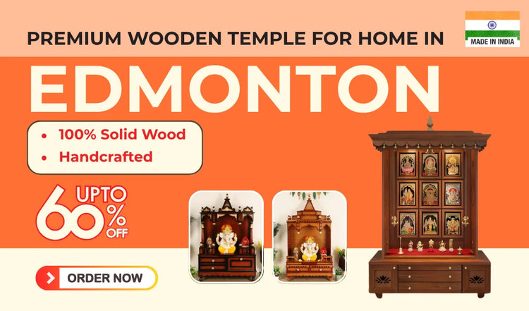 teakwood Pooja Mandir for Home in Edmonton