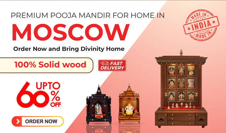 teakwood Pooja Mandir for Home in Moscow