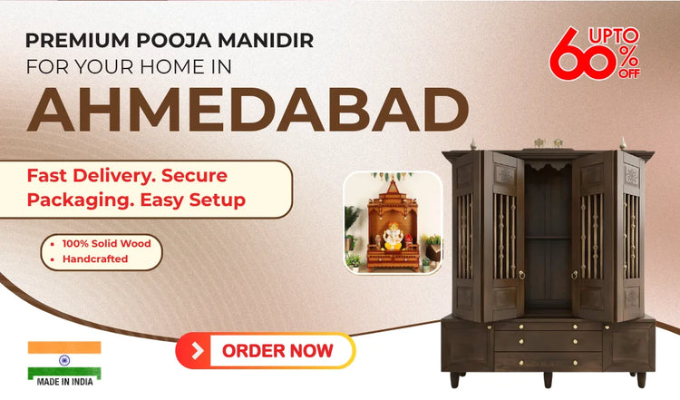 teakwood pooja Mandir for Home in Ahmedabad