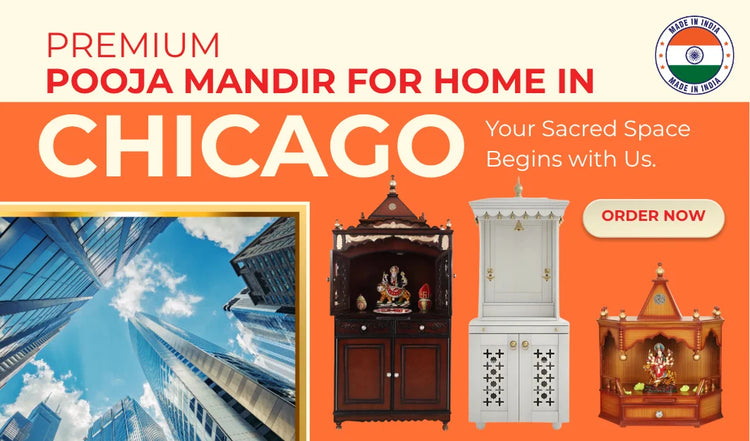 teakwood pooja Mandir for Home in Chicago
